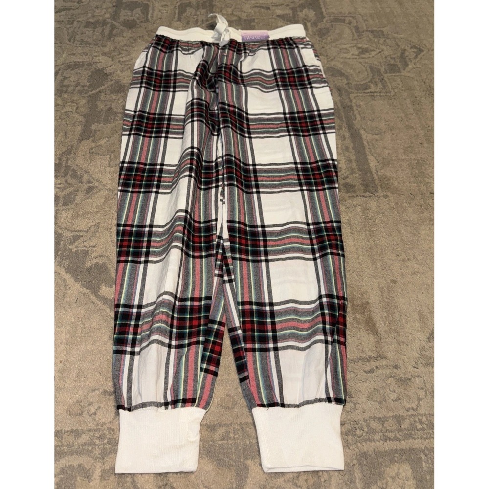 Stars Above Womens‎ Sz XS X-Small Plaid Flannel Sleep Joggers Pajama Pants New
